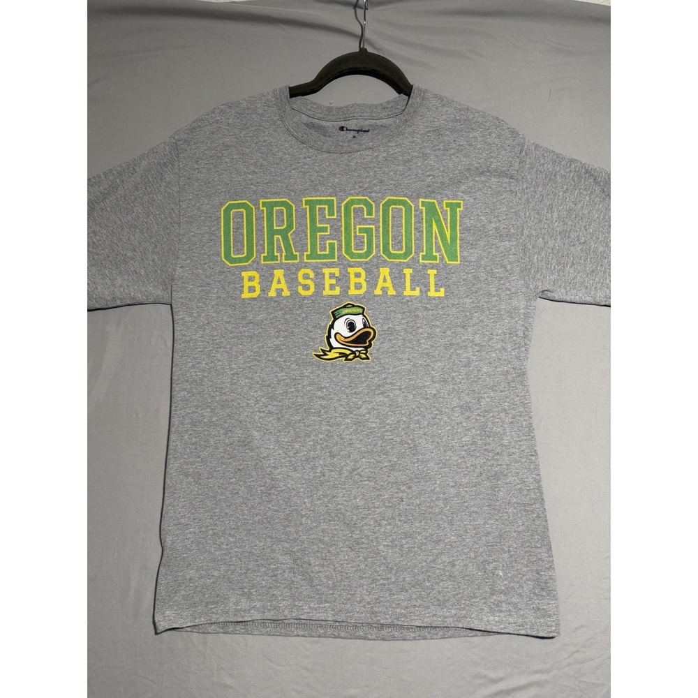 Champion gray Tee, Oregon baseball, ducks, men's medium T-shirt
